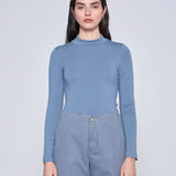 TESTA TOP PIMA BASICO ESCOTE ALTO AZUL