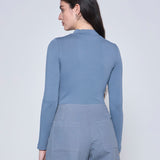 TESTA TOP PIMA BASICO ESCOTE ALTO AZUL