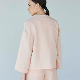 OXAM CHAQUETA CROP PEACH