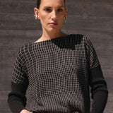YOUNG TEJIDO CROP NEGRO