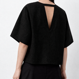 YANAGI TOP ESPALDA V NEGRO