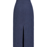 ASUNBARO FALDA LINO AZUL