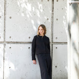 GLENN CHAQUETA POLERON CROP NEGRO