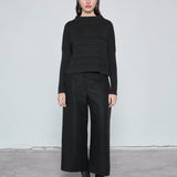 CARSON TEJIDO CROP NEGRO