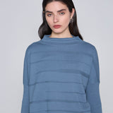 CARSON TEJIDO CROP AZUL