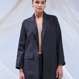 SASHIKO BLAZER MIDI NEGRO