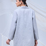 SASHIKO BLAZER MIDI GRIS