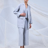 SASHIKO BLAZER MIDI GRIS