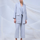 SASHIKO BLAZER MIDI GRIS