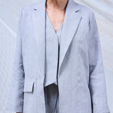 SASHIKO BLAZER MIDI GRIS