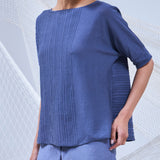 UKIYO TEJIDO MIDI AZUL