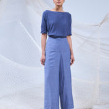 UKIYO TEJIDO MIDI AZUL
