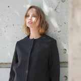 GLENN CHAQUETA POLERON CROP NEGRO