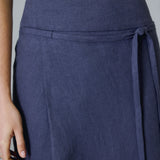ASUNBARO FALDA LINO AZUL