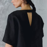 YANAGI TOP ESPALDA V NEGRO